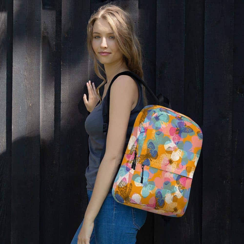 Wasserabweisender Damen-Laptop-Rucksack von BUYATHOME24 aus Polyester, mit Maßen 42x31x10 cm, textildruck.