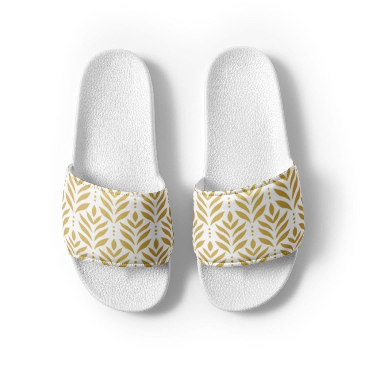 Damen und Mädchen Badeschlappen aus Kunstleder in Größe 36-44 von BUYATHOME24, mit Druckmuster, bequeme Sandalen für den Sommer.