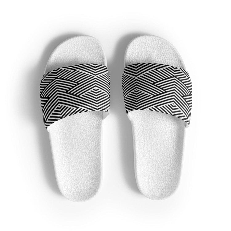 Damen Badeschlappen aus Kunstleder in Weiß, handgenäht, Größen 36-44, bequemes Strand- oder Badelook von BUYATHOME24