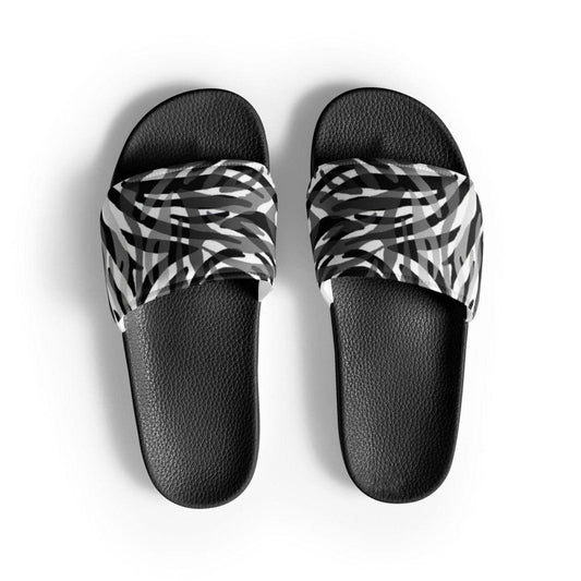 Damen- und Mädchenslipper aus Kunstleder in Schwarz, Größe 36-44, mit Druckmuster, bequeme Badeschlappen von BUYATHOME24