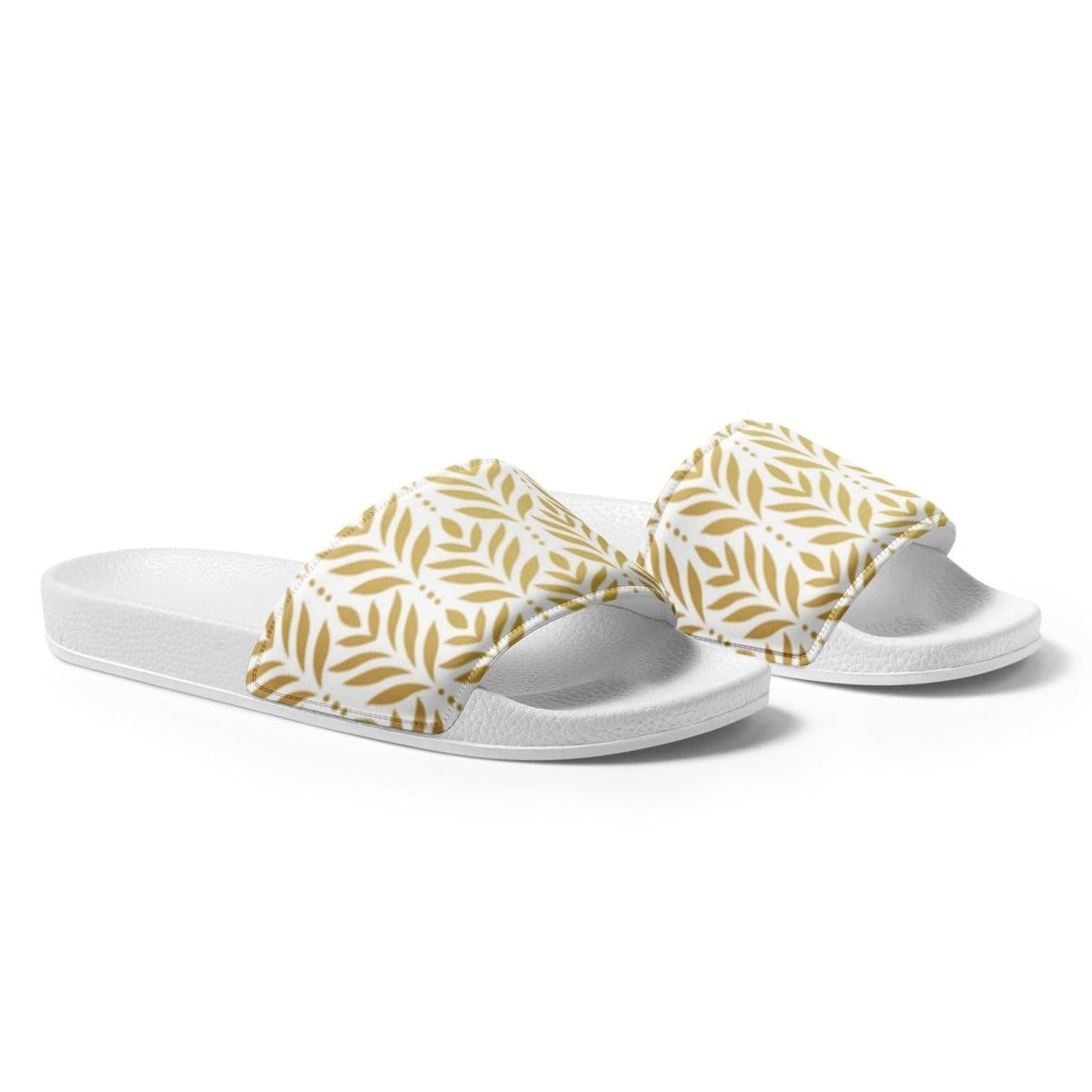 Damen- und Mädchen-Badeschlappen aus Kunstleder in Größe 36-44 von BUYATHOME24, mit Druckmuster, bequeme Badelatschen
