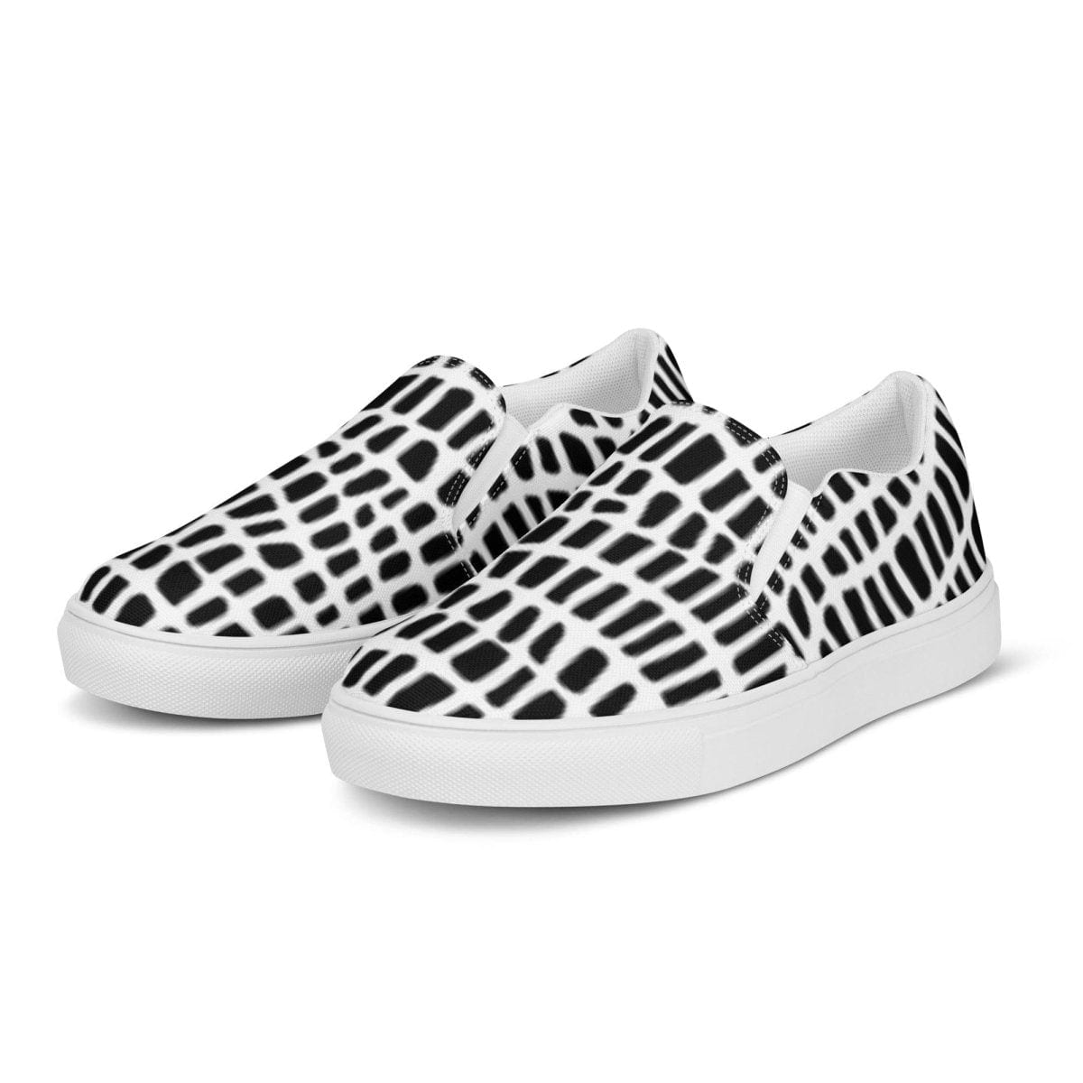Damen Canvas Slipper von BUYATHOME24, bequeme Sommerschuhe in Größe 35-44, mit bedruckbarem Textildesign.