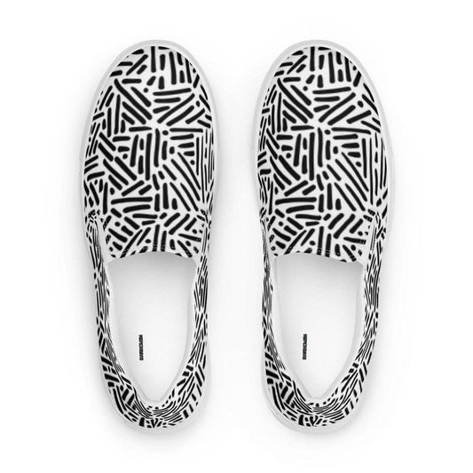 Damen Canvas Slipper von BUYATHOME24, atmungsaktive Schuhe in Größe 35-44, bequeme Textilslipper auf weißem Hintergrund