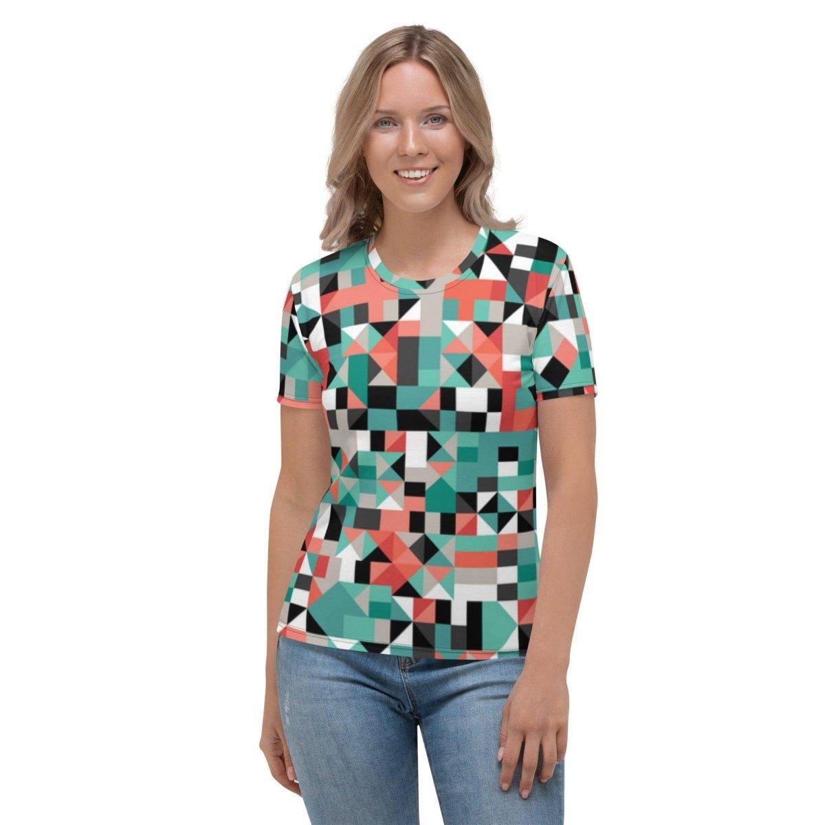 Weibliches Sportshirt von BUYATHOME24, XS-2XL, mit Vier-Wege-Stretch, leichtes Material, für sportliche Aktivitäten.