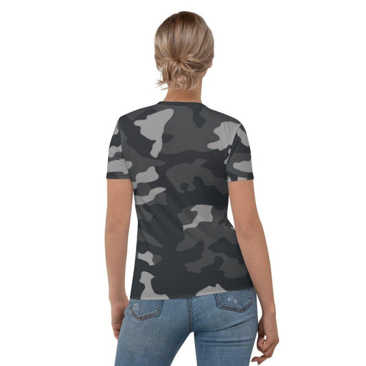 Damen Sportshirt mit Vier-Wege-Stretch in XS bis 2XL, aus Baumwolle, mit Textildruck, bequemes Fitness- oder Casual-Shirt von BUYATHOME24