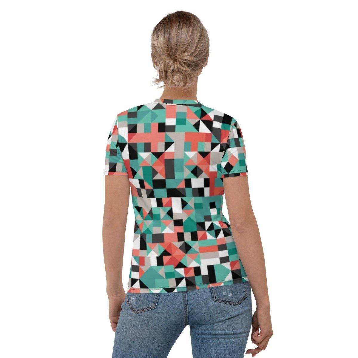 Damen Sportshirt von BUYATHOME24 in XS-2XL mit Vier-Wege-Stretch, bequemes Textildruck-Design, sportliche Passform
