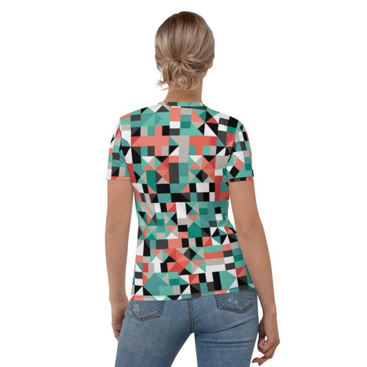 Damen Sportshirt von BUYATHOME24 in XS-2XL mit Vier-Wege-Stretch, bequemes Textildruck-Design, sportliche Passform