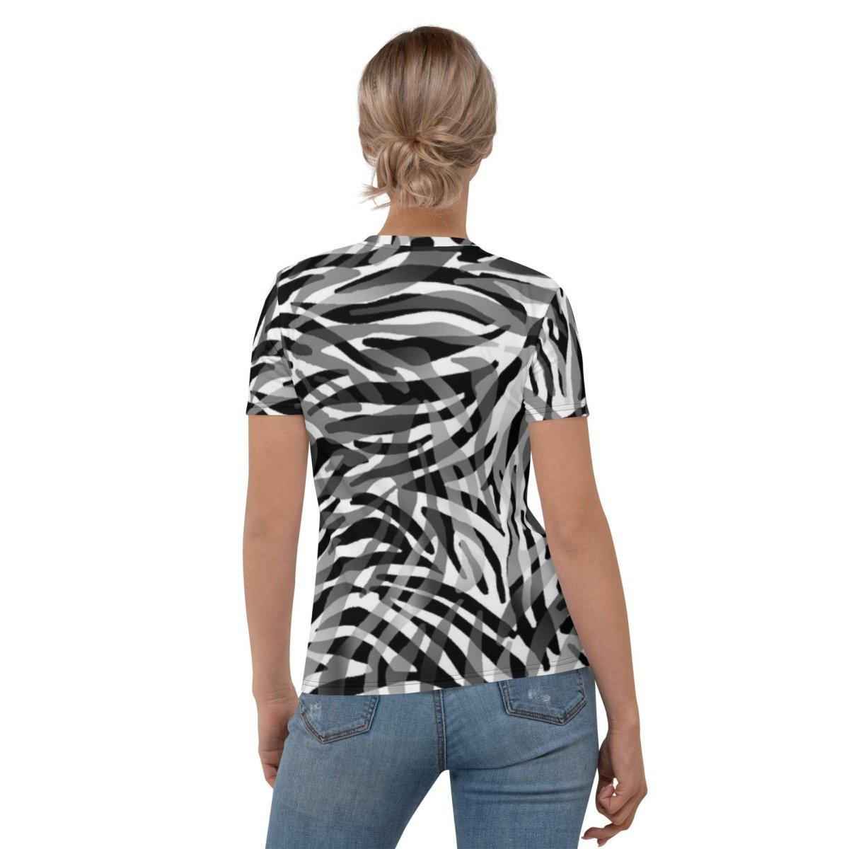 Damen Sportshirt von BUYATHOME24, Jersey T-Shirt mit Vier-Wege-Stretch, in XS bis 2XL, bequemes Damen Sportshirt mit Textildruck