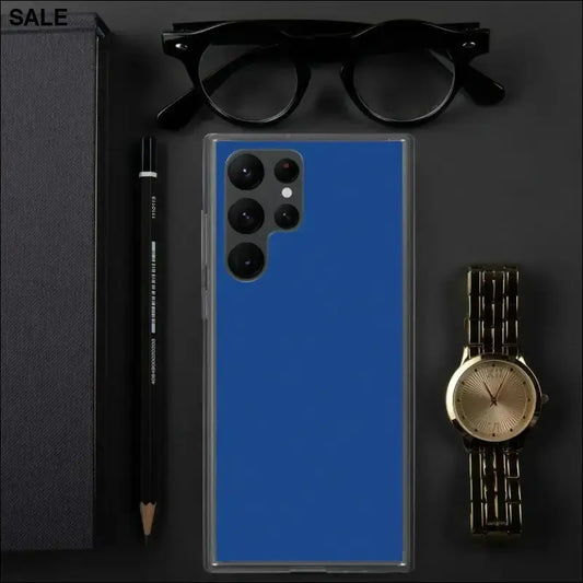 Robuste Samsung Galaxy Handyhülle aus Polycarbonat, stoßfest und passgenau für Galaxy S10 bis S22 Ultra, in Schwarz.