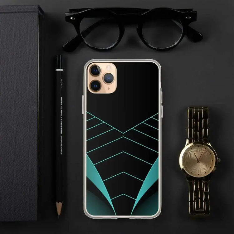 Schwarze Apple iPhone Handyhülle aus Polycarbonat mit TPU-Schutzrahmen von BUYATHOME24 für iPhone 11 bis 14 Pro Max, robustes Smartphone-Cover