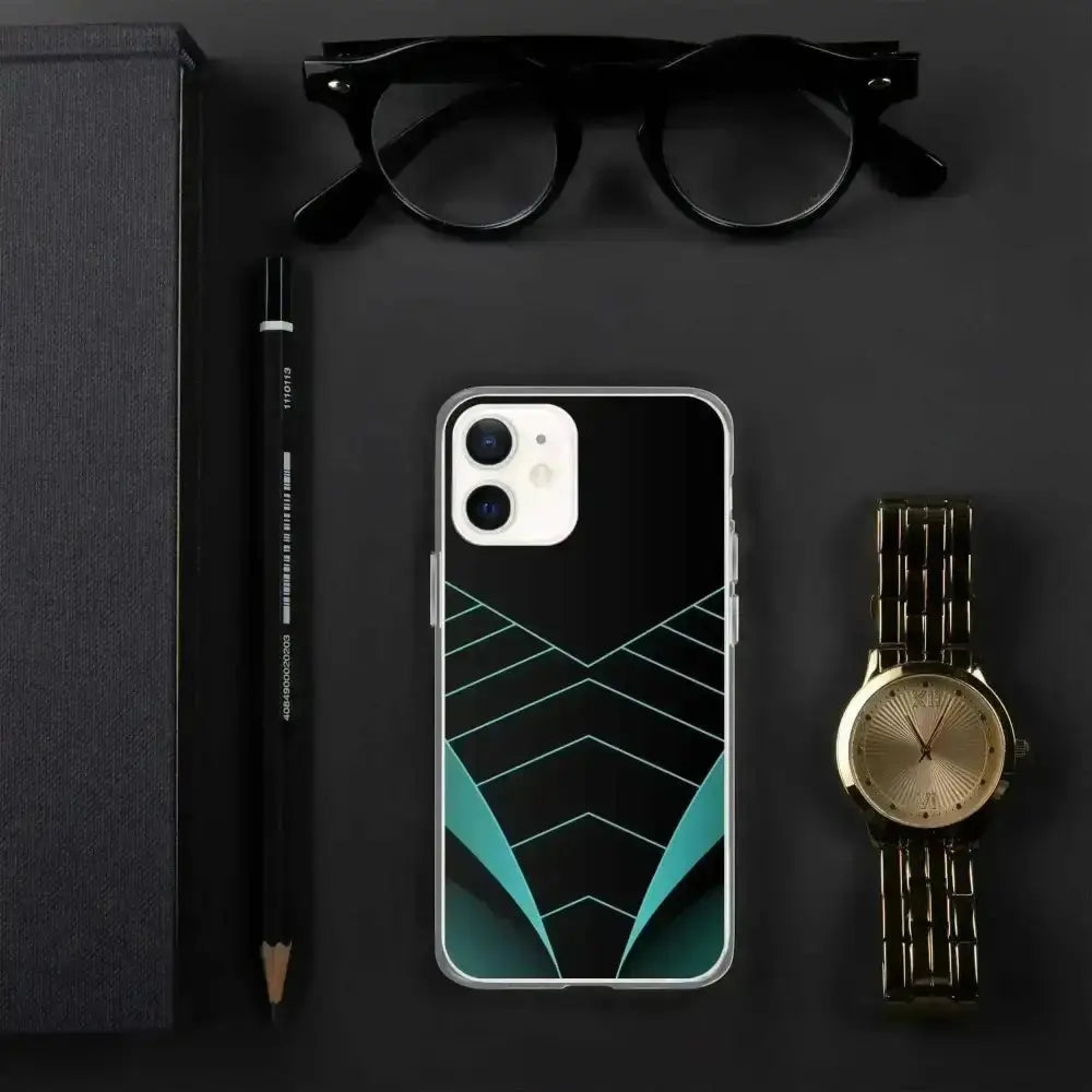 Schwarzfarbene Apple iPhone Handyhülle aus Polycarbonat mit TPU-Schutzrahmen, passgenau für iPhone 11 bis 14 Pro Max.