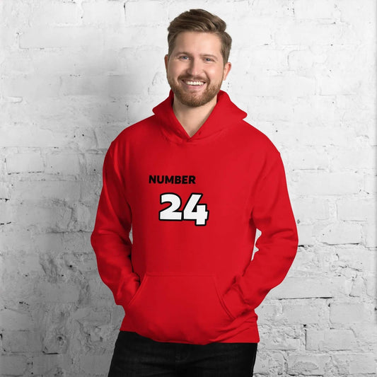Grafik Kapuzenpullover für Herren und Damen, rotes Design, Baumwolle, unisex Hoodie in S-5XL, von BUYATHOME24