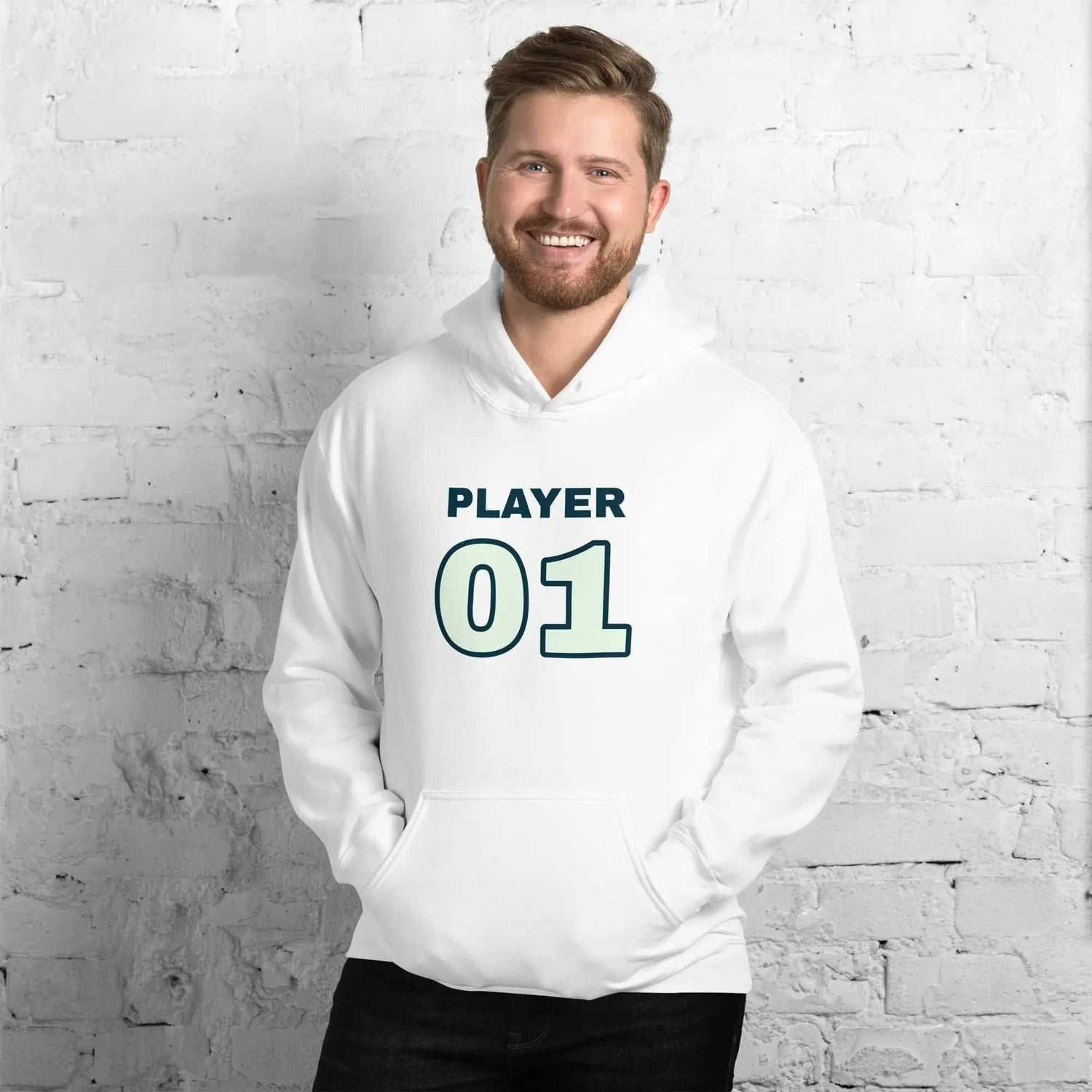 Unisex Hoodie von BUYATHOME24 mit Grafikdruck, weißer Baumwoll-Hoodie, bequem für Herren und Damen in S-5XL
