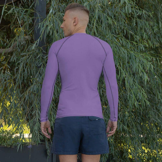 Violett unisex Herren Langarm-Sportshirt mit 4-Wege-Stretch, bedruckbar, in XS bis 3XL, von BUYATHOME24.