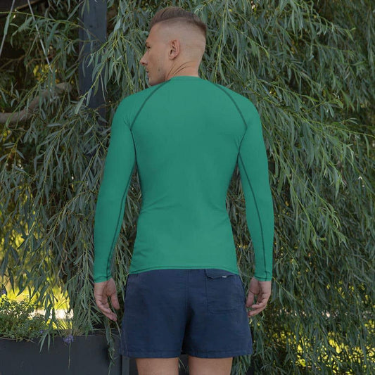 Blaues Herren Langarm-Sportshirt von BUYATHOME24, personalisierbar, in XS bis 3XL, sportlich und bequem für Training und Freizeit