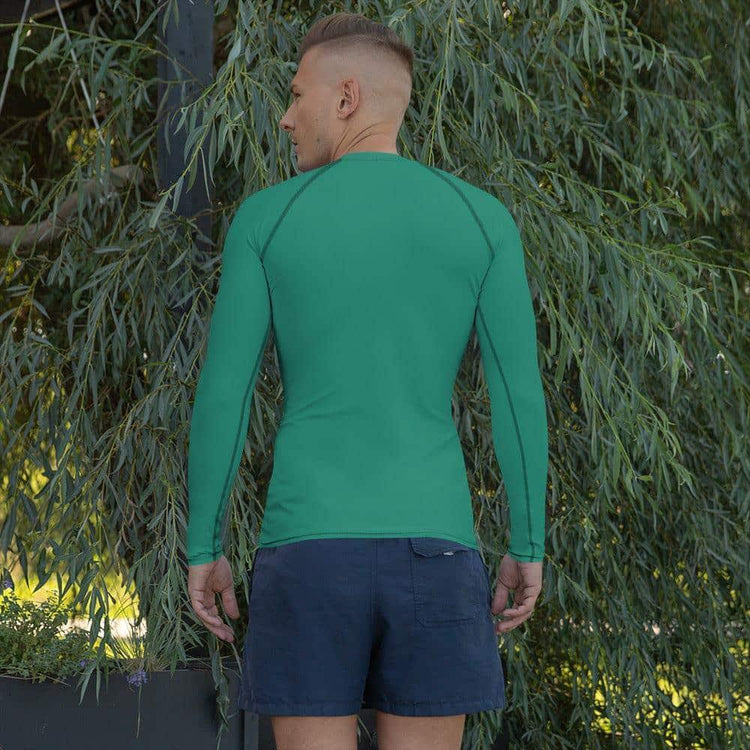 Blaues Herren Langarm-Sportshirt von BUYATHOME24, personalisierbar, in XS bis 3XL, sportlich und bequem für Training und Freizeit
