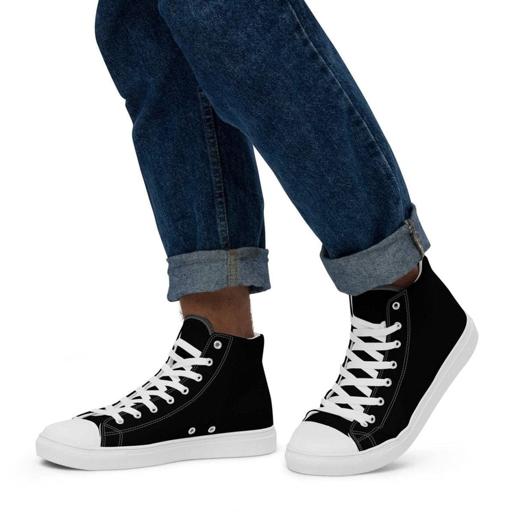 Herren-Sneaker Chuck Taylor All Star aus Leinen, Größe 37-47, weiße Textil-Sneaker mit schwarzem Logo von BUYATHOME24
