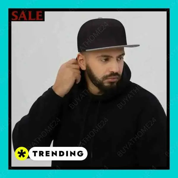 • Hip-Hop Rapper Cap I Herren & Damen Snapback Cap 55 cm - 60 cm - BUYATHOME24