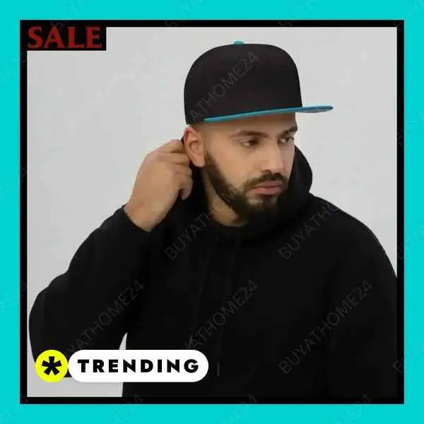 • Hip-Hop Rapper Cap I Herren & Damen Snapback Cap 55 cm - 60 cm - BUYATHOME24