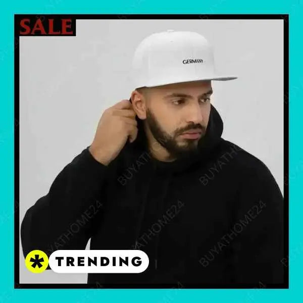 • Hip-Hop Rapper Cap I Herren & Damen Snapback Cap 55 cm - 60 cm - BUYATHOME24
