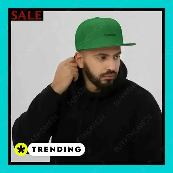 • Hip-Hop Rapper Cap I Herren & Damen Snapback Cap 55 cm - 60 cm - BUYATHOME24