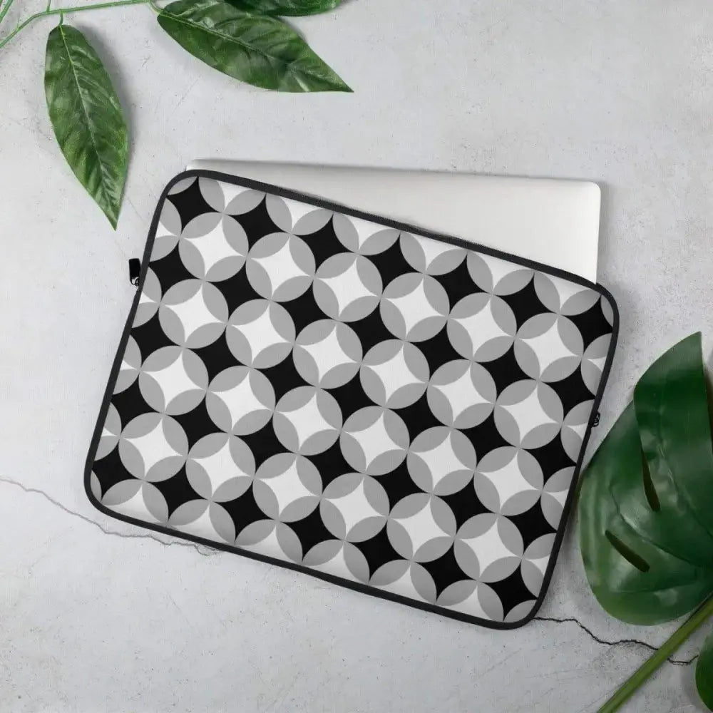 Laptoptasche aus Neopren mit Kunstfell-Innenfutter, passend für 13 und 15 Zoll Notebooks, bedruckt, von BUYATHOME24