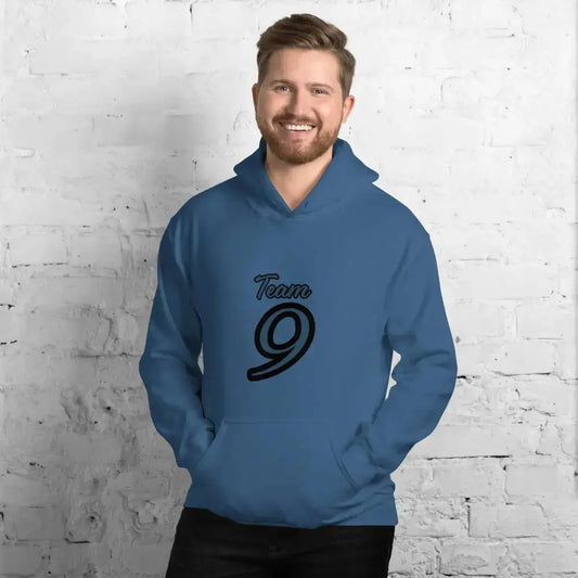 Grafik Kapuzenpullover unisex von BUYATHOME24, indigoblau, Baumwolle, mit Druck, für Herren und Damen, Größe S bis 5XL