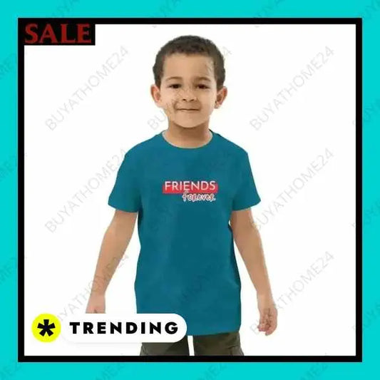 • Rundhalsshirts I Kurzarm Kinder T-Shirt 3-14 Jahre - BUYATHOME24