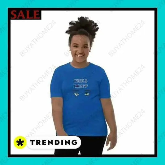 • Rundhalsshirts I Kurzarm Mädchen T-Shirt S, M, L, XL - BUYATHOME24