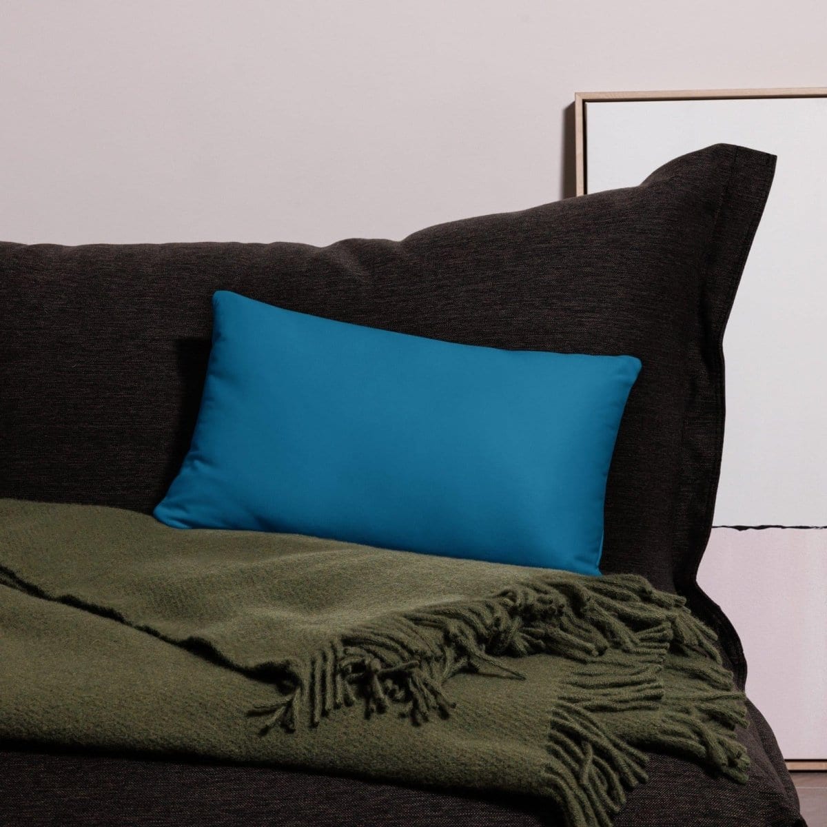 Weiches Polyester-Bettkissen und Sofakissen von BUYATHOME24 mit Reißverschluss, 45 cm, farbiger Textildruck, bequem und dekorativ