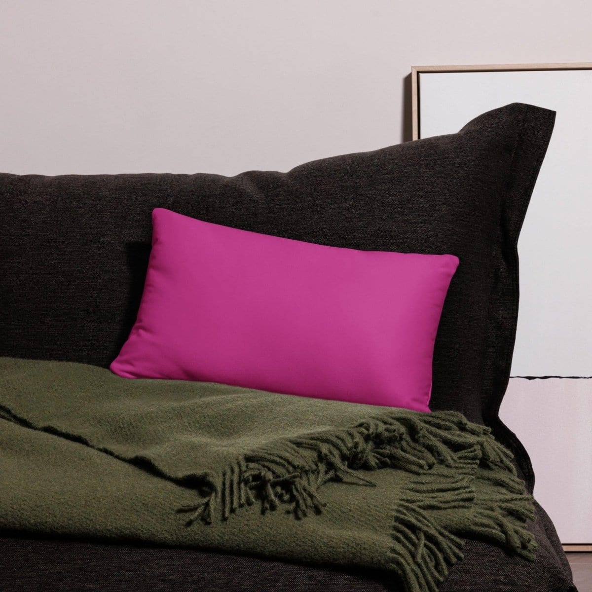Kuscheliges BUYATHOME24 Bettkissen und Sofakissen aus Polyester mit Reißverschluss, 45 cm, Textildruck in lebendigen Farben