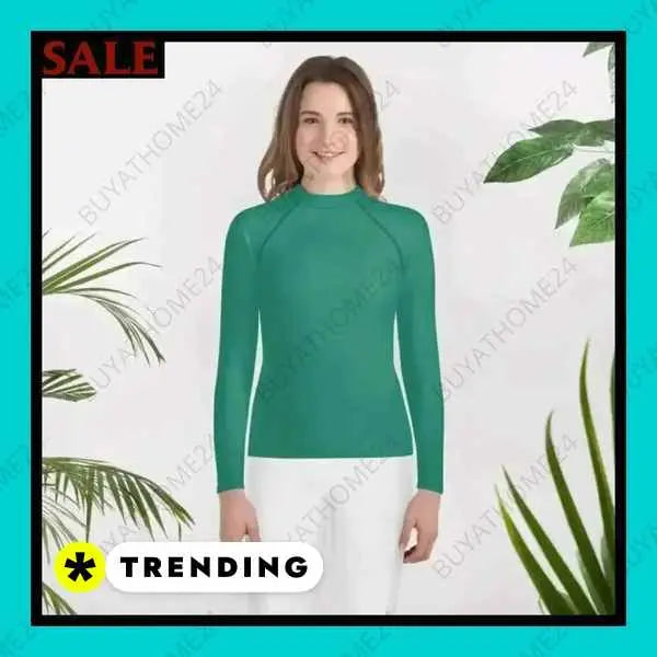• Sportbekleidung I Mädchen Langarm T-Shirt 134 cm - 170 cm,BUYATHOME24