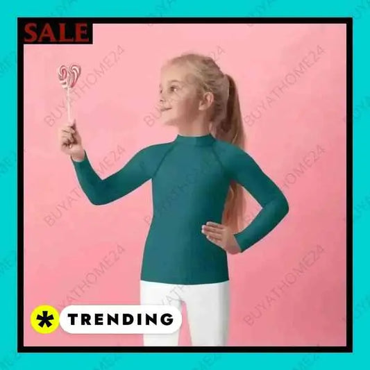 • Sportbekleidung I Mädchen Langarm T-Shirt 92 cm - 128 cm - BUYATHOME24