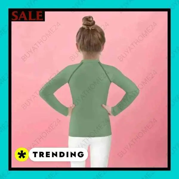 • Sportbekleidung I Mädchen Langarm T-Shirt 92 cm - 128 cm - BUYATHOME24