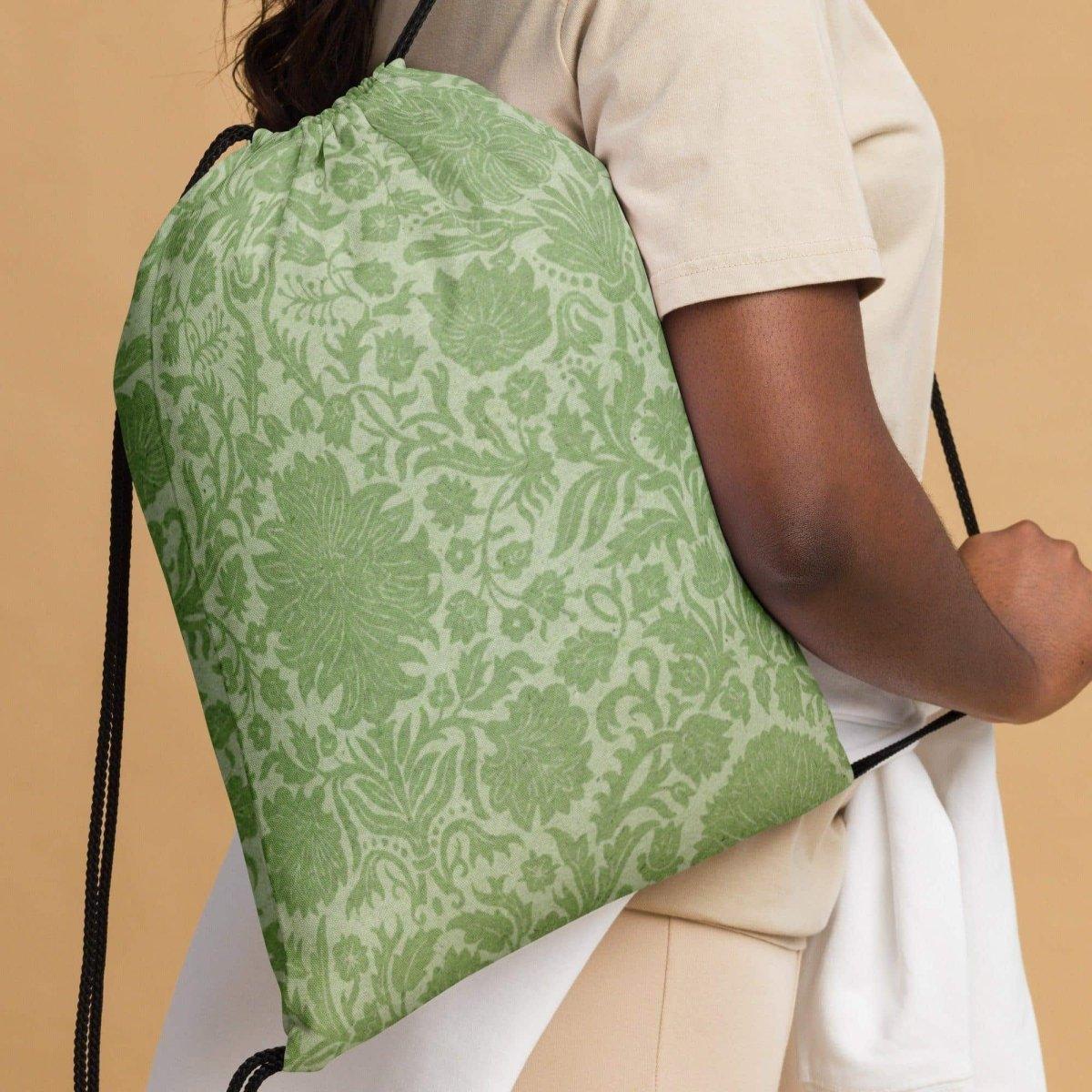 Leichter Turnbeutel aus Polyester, 38x43 cm, mit Textildruck, von BUYATHOME24, geeignet für bis zu 15 kg Traglast.