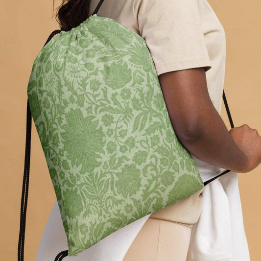 Leichter Turnbeutel aus Polyester, 38x43 cm, mit Textildruck, von BUYATHOME24, geeignet für bis zu 15 kg Traglast.