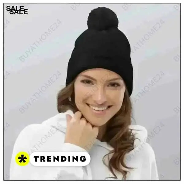 • Wintermütze I Herren & Damen Bommel Strickmütze 51 cm - 55 cm - BUYATHOME24