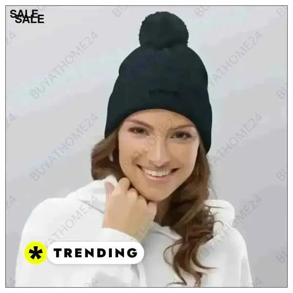 • Wintermütze I Herren & Damen Bommel Strickmütze 51 cm - 55 cm - BUYATHOME24