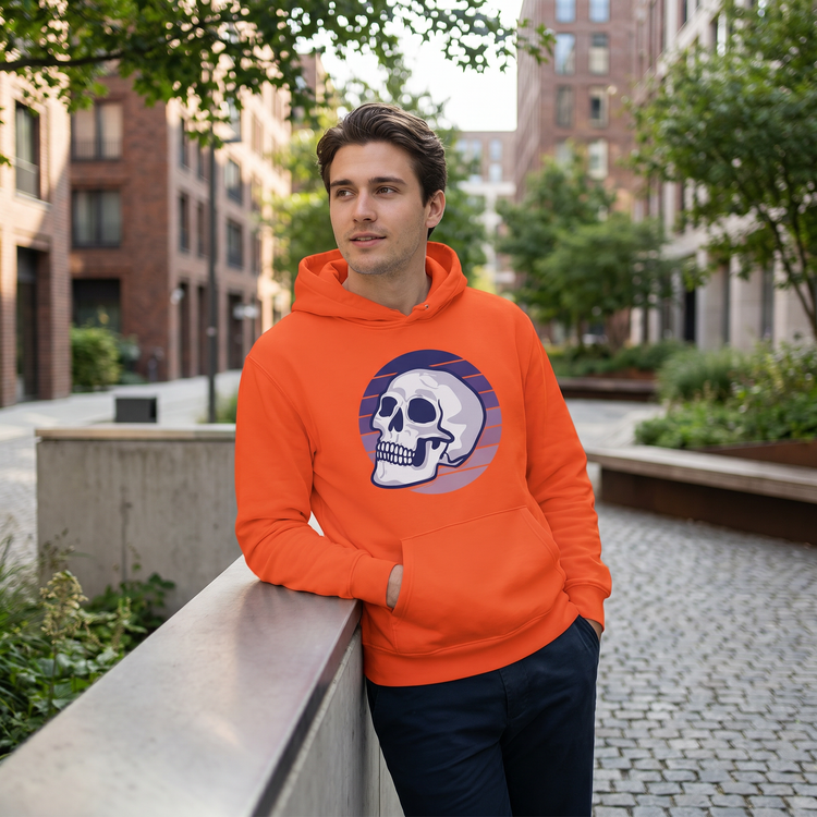 Grafik-Kapuzenpullover für Kinder, Halloween-Schädel-Design, Unisex Hoodie für Jungen und Mädchen, 4-12 Jahre