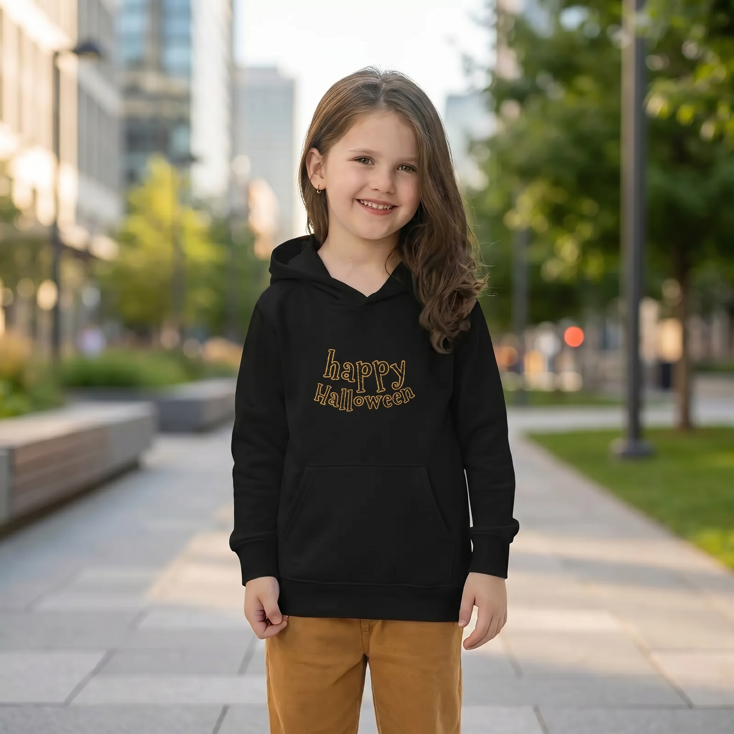 Doppelter Halloween Kapuzenpullover für Kinder, unisex Hoodie mit Halloween-Grafik, 4-12 Jahre, BUYATHOME24