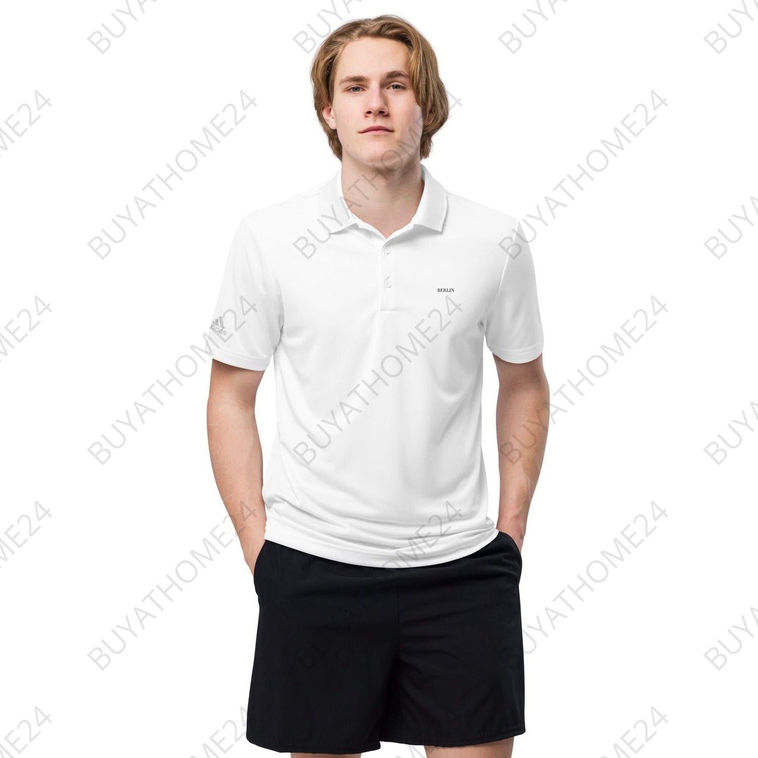 • ADIDAS Herren Poloshirt S-2XL - BUYATHOME24 - bestickt - GERMANY - ADIDAS, HERRENMODE, Poloshirt