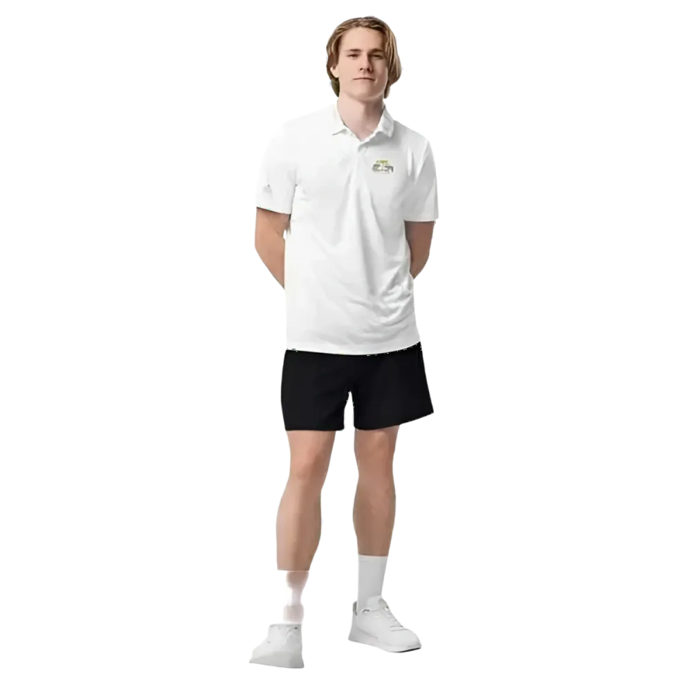 Adidas Unisex Poloshirt aus Polyester in verschiedenen Farben, V-Ausschnitt, sportliches Freizeit-Shirt, S bis 2XL.