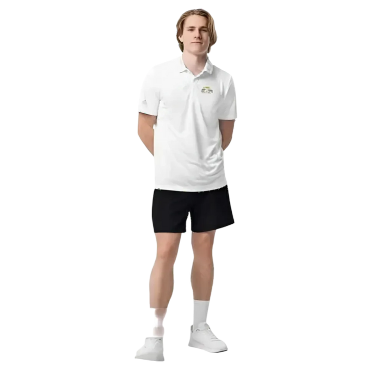 Adidas Unisex Poloshirt aus Polyester in verschiedenen Farben, V-Ausschnitt, sportliches Freizeit-Shirt, S bis 2XL.