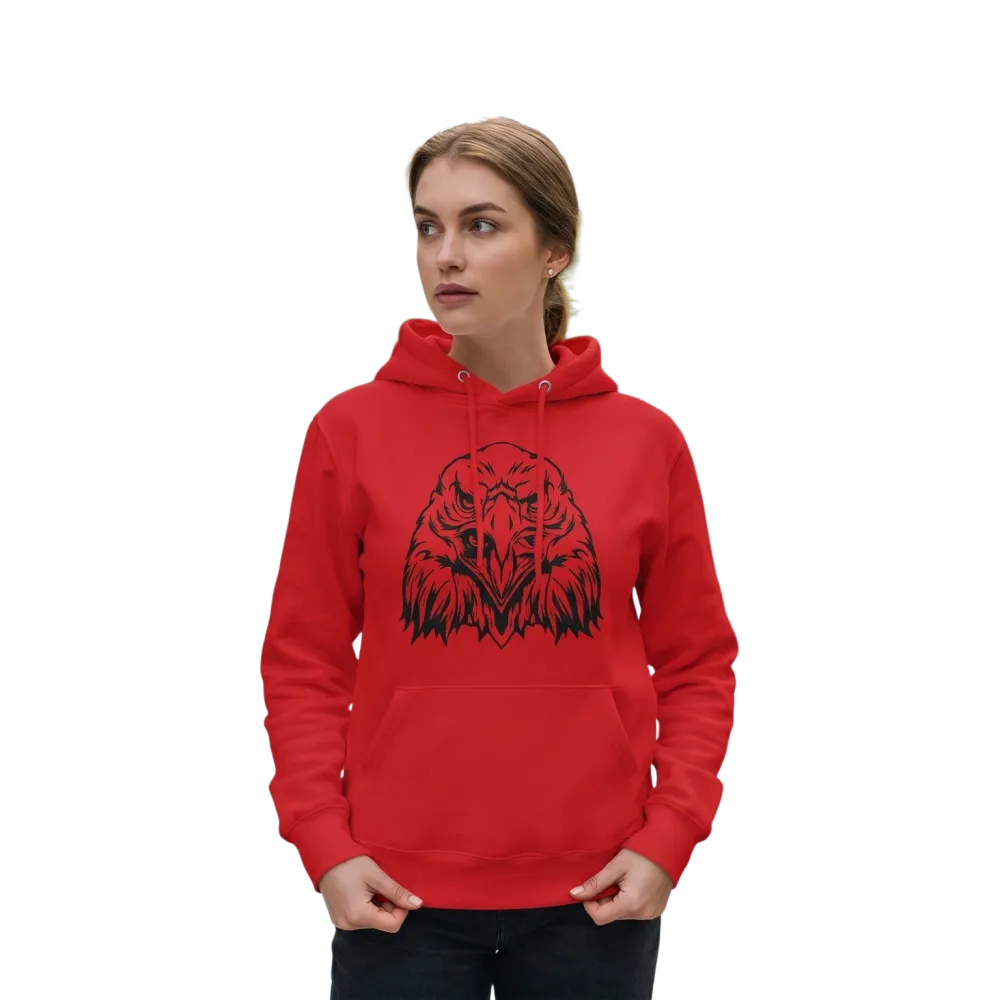 Grafik Unisex Hoodie von BUYATHOME24 mit Adler-Motiv, weiches Kapuzenpullover für Herren und Damen, S bis 5XL