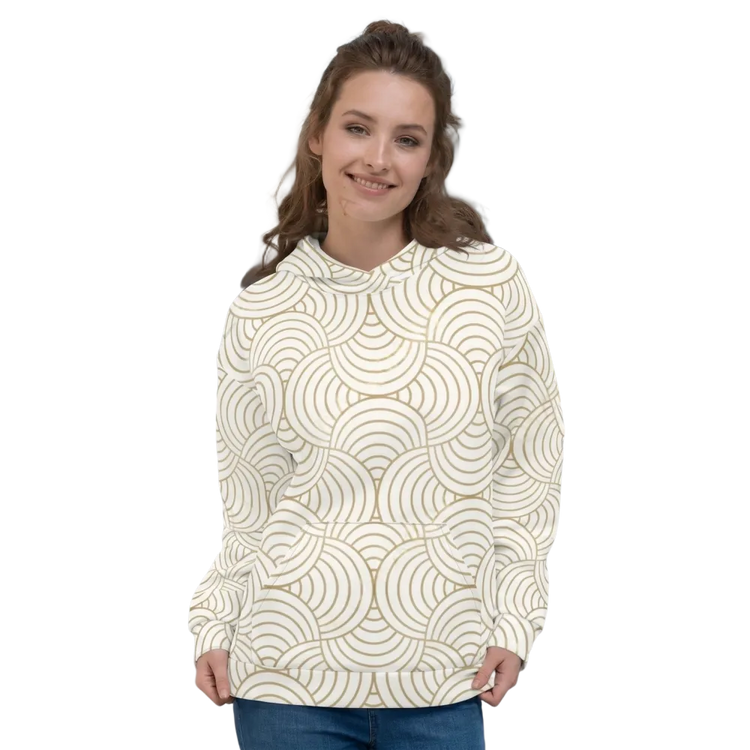 Allover-Print Damen Kapuzenpullover aus Polyester, Unisex Hoodie in XS-3XL mit buntem Allover-Print, bequem und modisch.