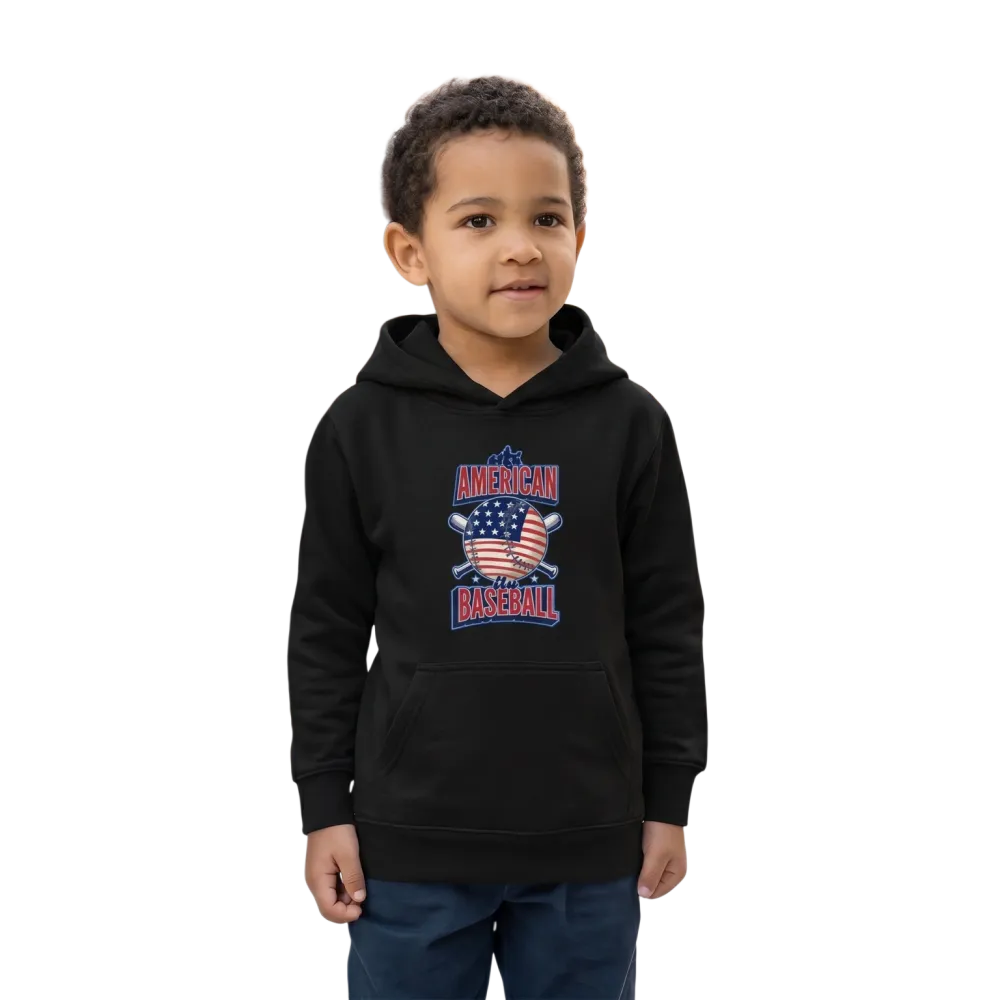 Jungen Hoodie mit American Baseball Design, grafischer Kapuzenpullover für Kinder 4-12 Jahre, bequemer Style von BUYATHOME24