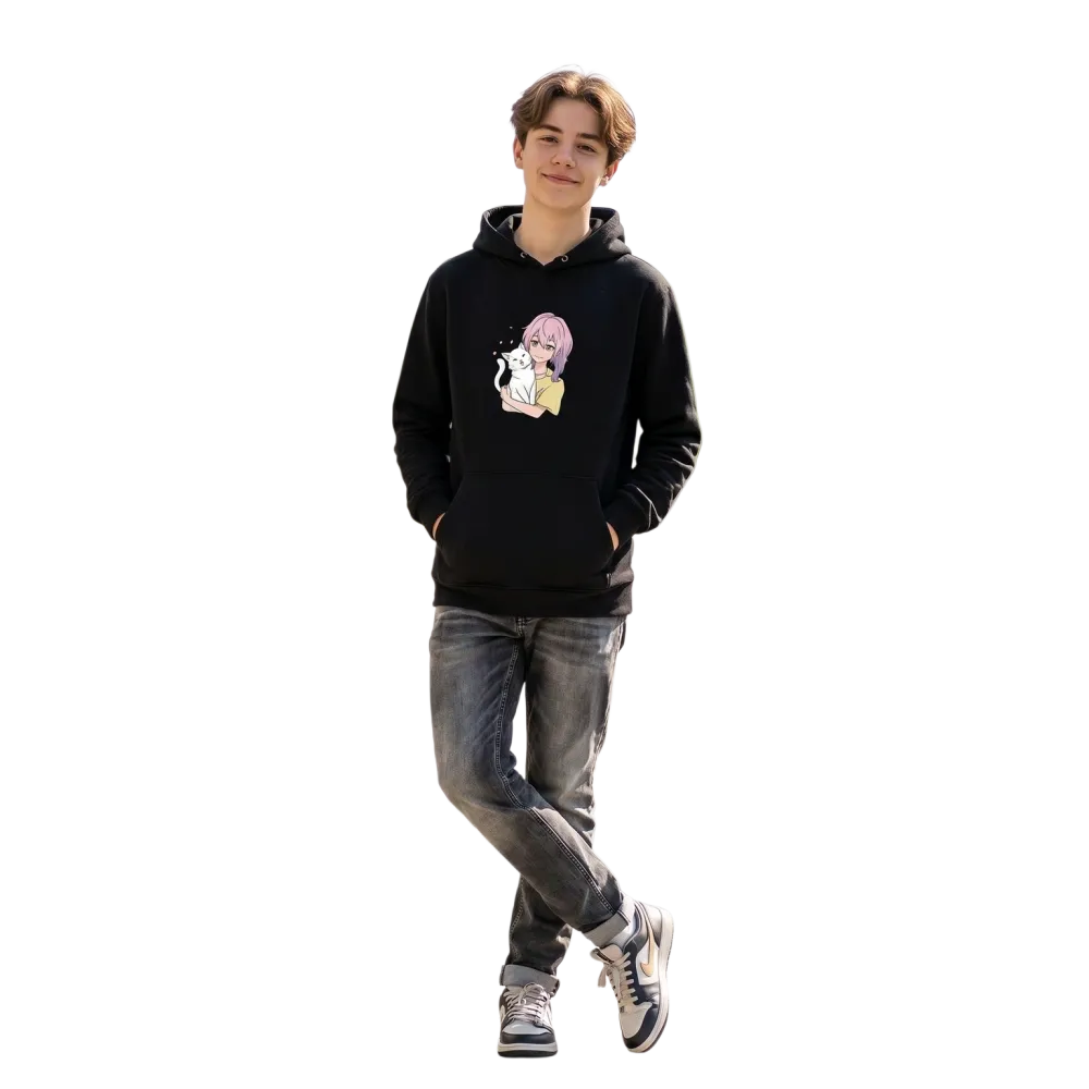 Grafik-Mädchen-Hoodie für Jungen und Mädchen, Kapuzenpullover mit Tierdruck, Größe 4-12 Jahre, von BUYATHOME24
