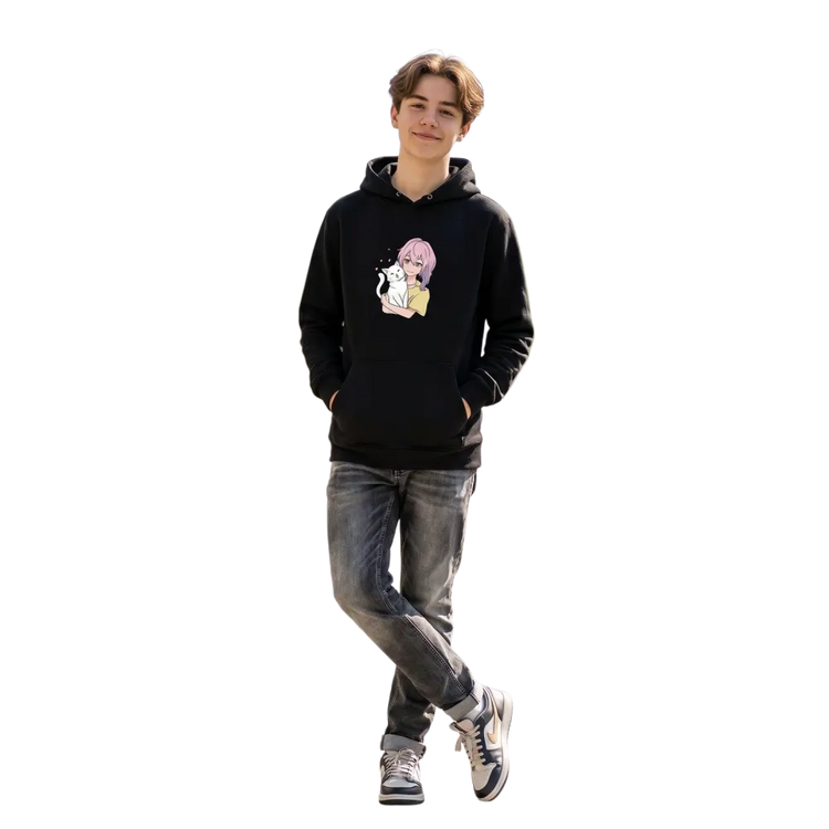 Grafik-Mädchen-Hoodie für Jungen und Mädchen, Kapuzenpullover mit Tierdruck, Größe 4-12 Jahre, von BUYATHOME24