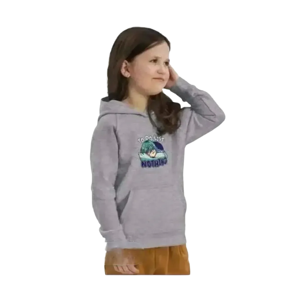 Unisex Kinder-Kapuzenpullover aus Baumwolle mit Druck, geeignet für Mädchen und Jungen im Alter von 4 bis 12 Jahren.