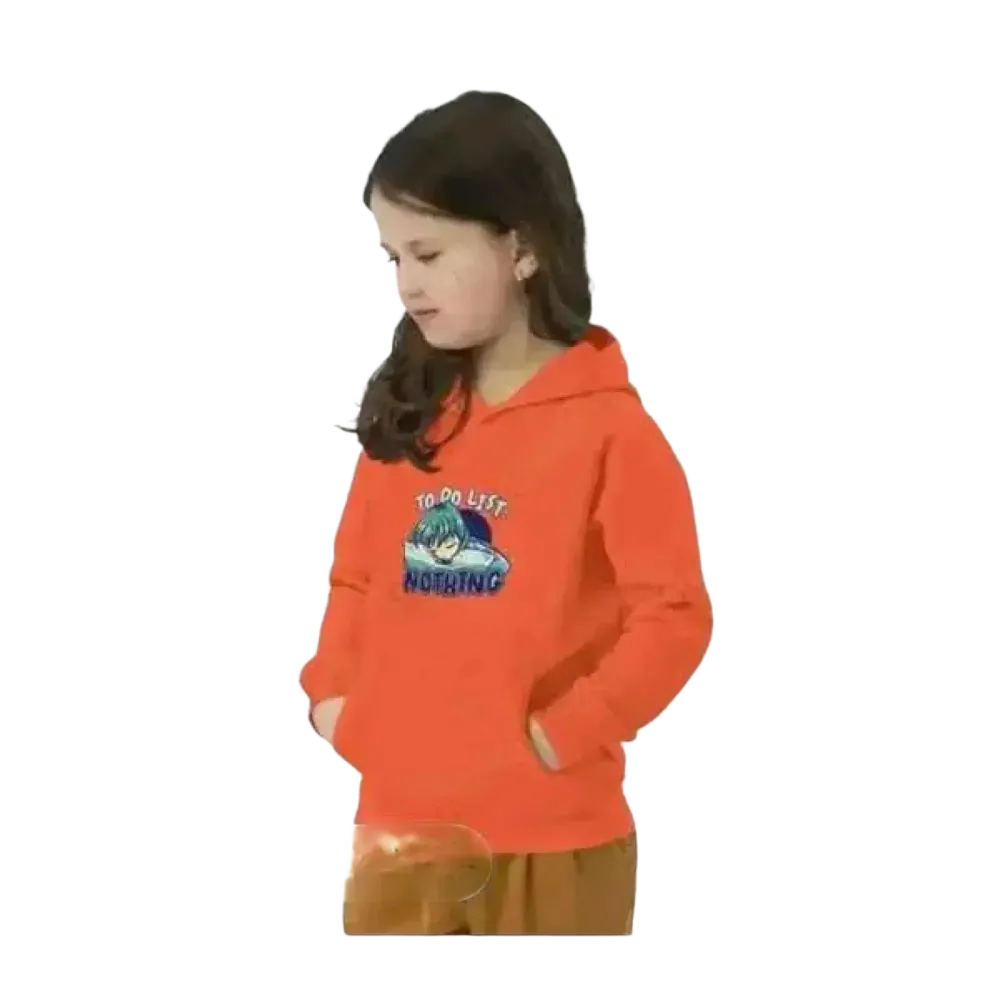 Grauer Unisex Kinder Hoodie aus Baumwolle mit Druck, geeignet für Jungen und Mädchen im Alter von 4 bis 12 Jahren.